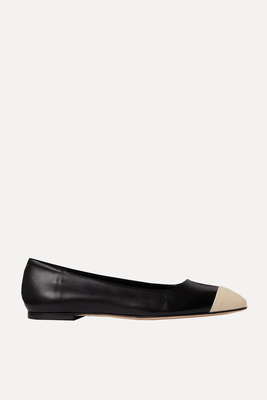 Inga Two-Tone Leather Ballet Flats from Aeyde