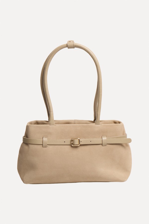 Leather Belted Jupiter Shoulder Bag
