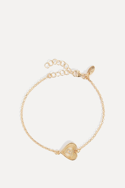 Heart Solid Gold & Diamond Bracelet from Soru