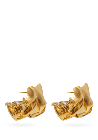 Crunched 14kt Gold-Vermeile Earrings from Completedworks