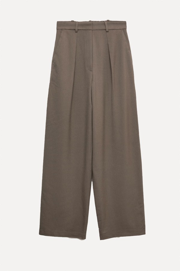 Woven Barrel Leg Trousers from marks & Spencer