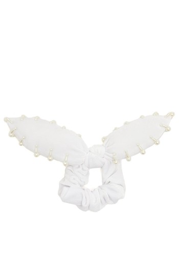 Bambou Faux-Pearl Embellished Velvet Scrunchie from House Of Lafayette 