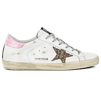 Superstar Distressed Leather Sneakers from Golden Goose