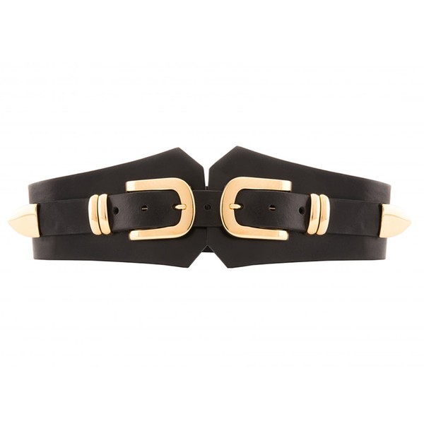 Jane Western Black Wide Waist Belt from Black & Brown London