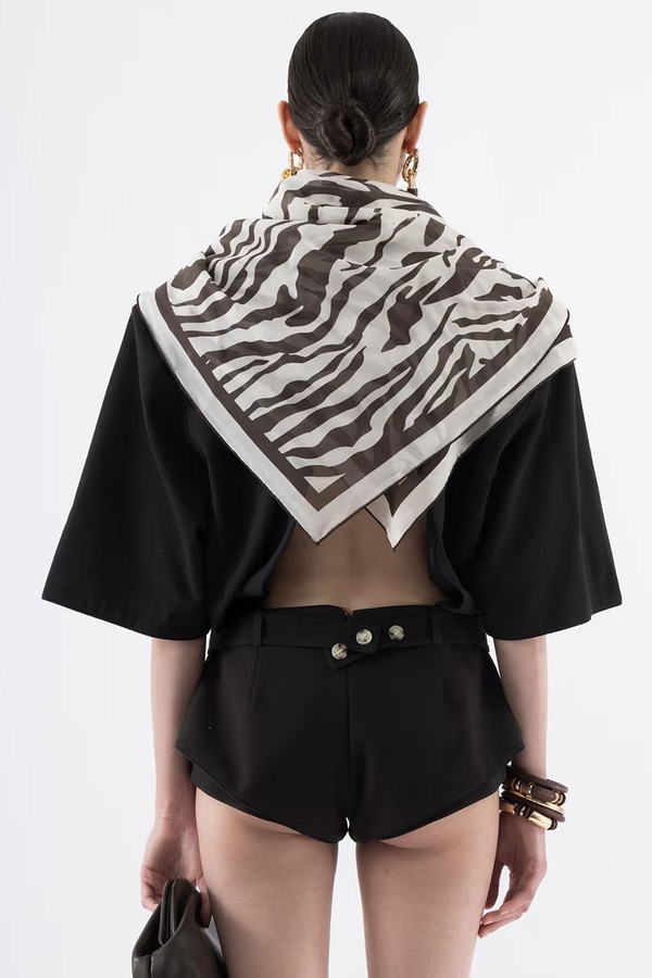 Zebra Silk Scarf from Arakii