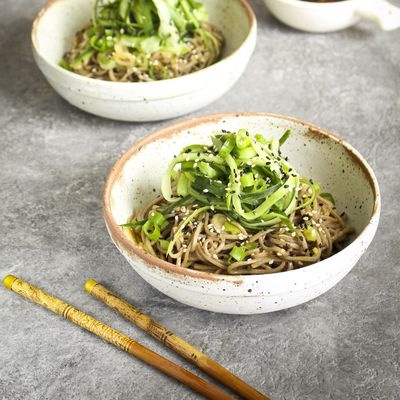 Soba Noodles With Ginger, Cucumber & Roasted Chilli Oil