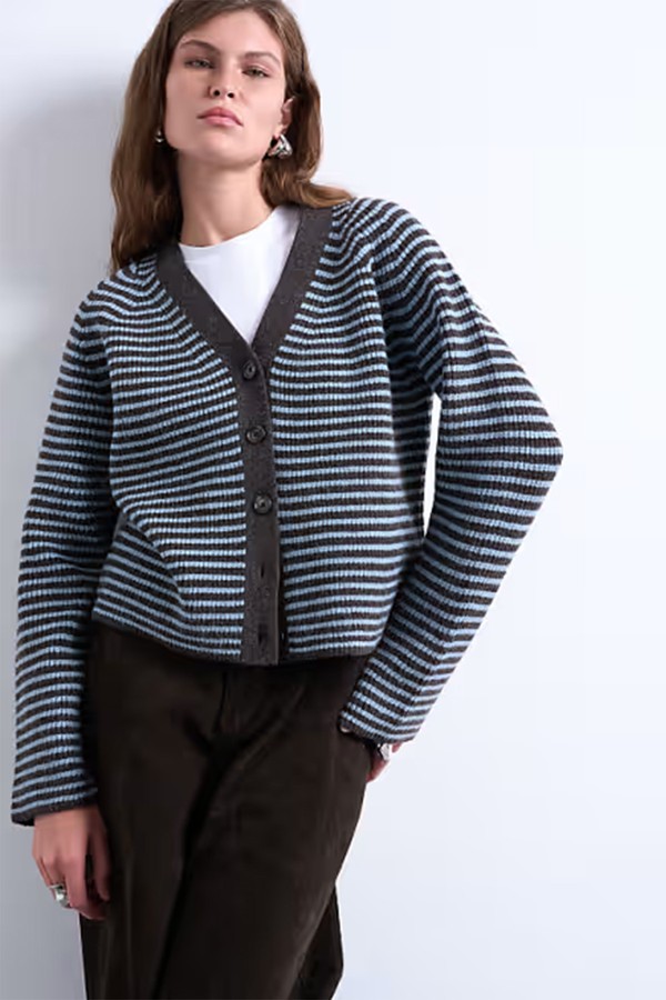Knitted Stripe Cardigan from Topshop 