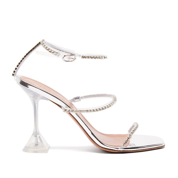 Gilda Crystal-Embellished PVC Sandals from Amina Muaddi