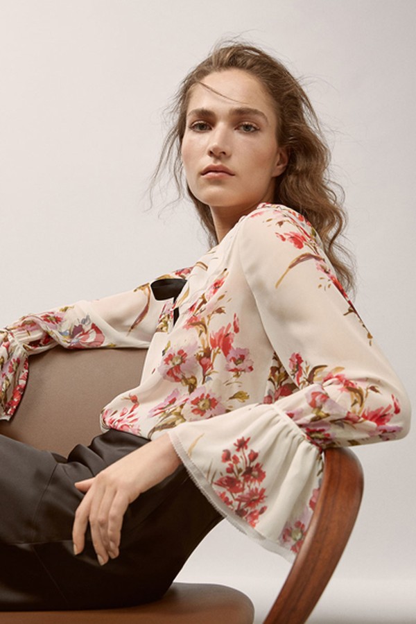 Ruffle Detail Shirt from Massimo Dutti