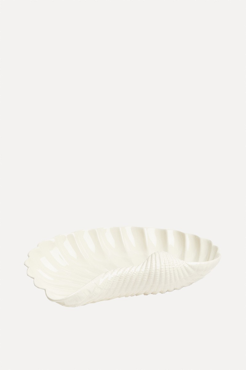 Large Shell-Shaped Serving Bowl