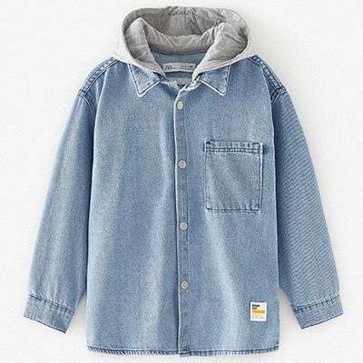 Hooded Denim Shirt