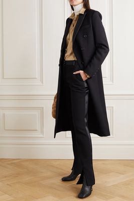 Satin-Trimmed Twill Slim-Fit Pants from Victoria Beckham
