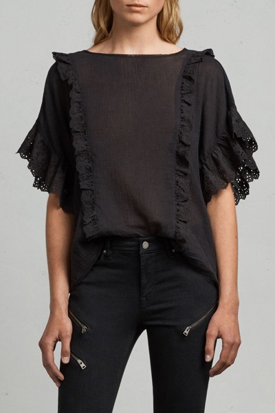 Isa Ruffled Eyelet-Detail Stuff from All Saints