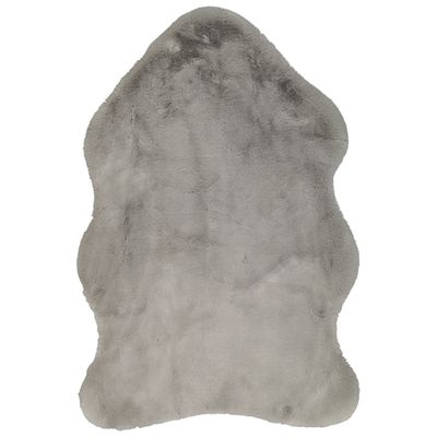 Silhouette Home Grey Faux Fur Rug