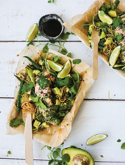 Miso Salmon With Asian Noodles