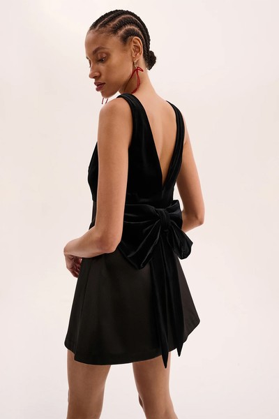 Bowlyn Velvet Bow Dress from Omnes