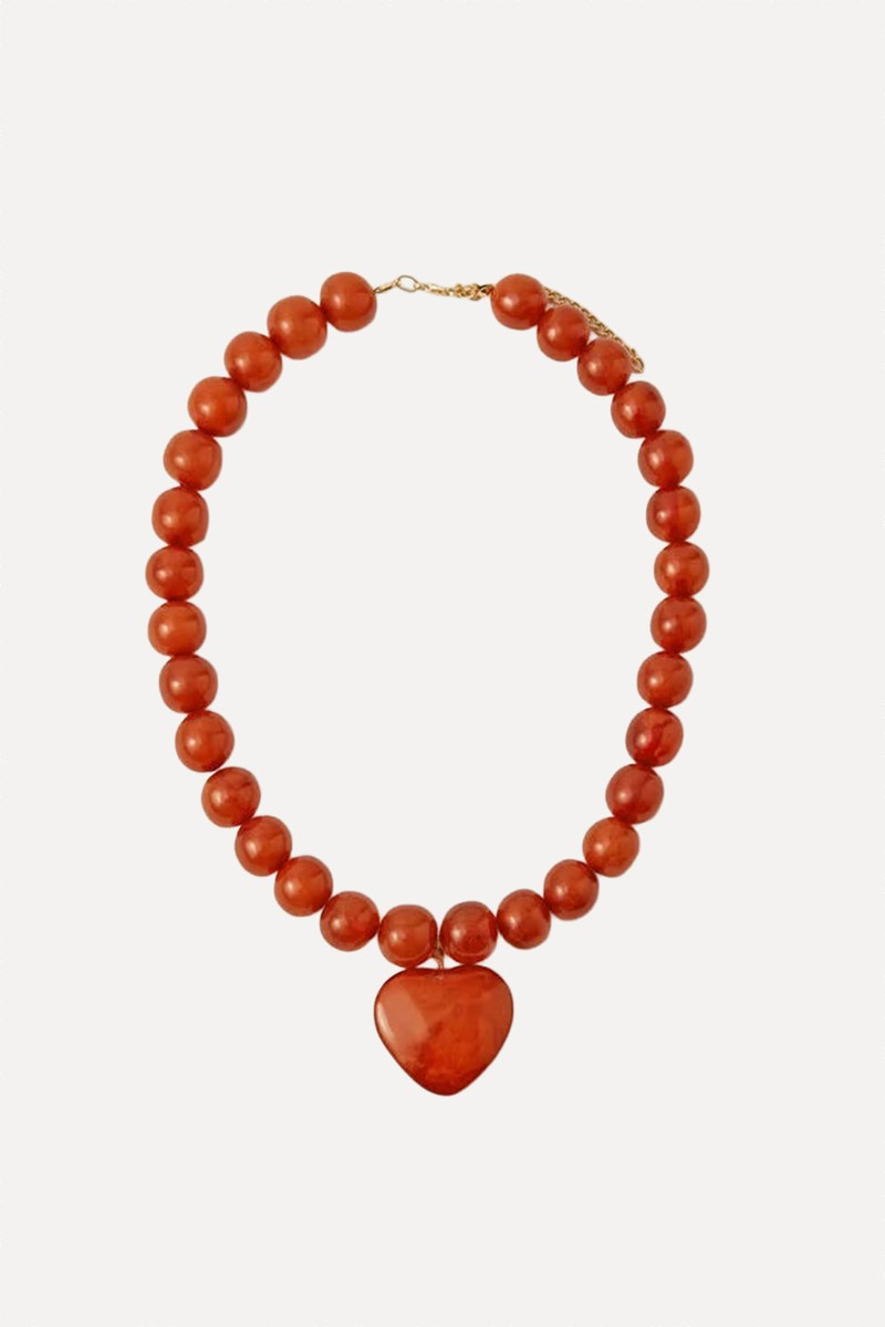 Heart Resin Beaded Necklace