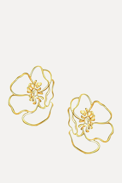 Gold Anemone Flower Earring  from Atelier Romy
