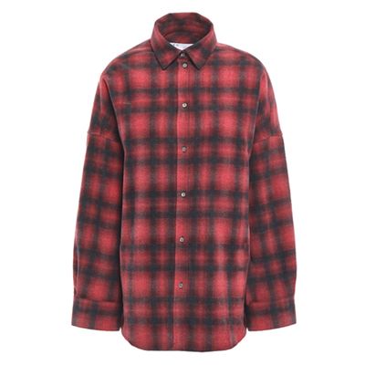 Algo Oversized Checked Brushed-Cotton Shirt from Iro