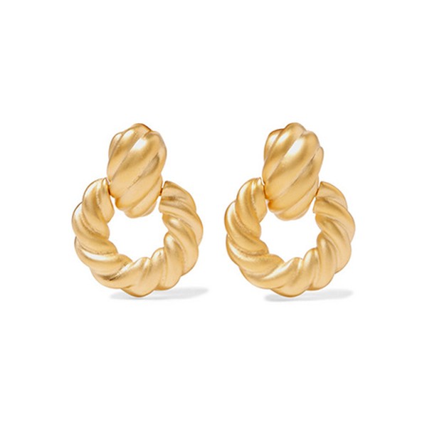 Gold-Tone Clip Earrings from Kenneth Jay Lane