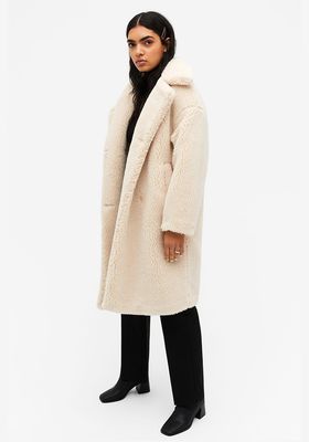 Long Teddy Coat, £85 | Monki