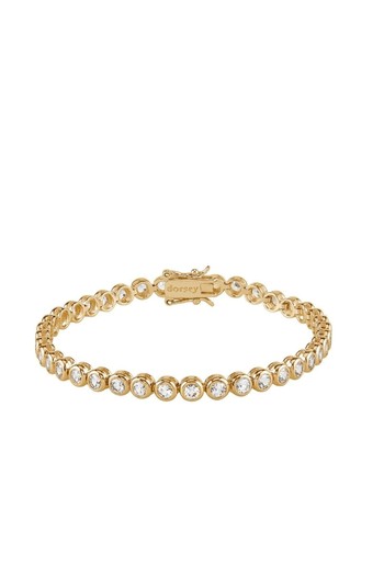 Lab Grown White Sapphire Gold Riviere Bracelet from James Bezel