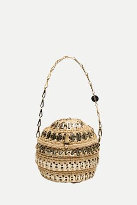 1969 Embellished Raffia Sphere Bag from Rabanne