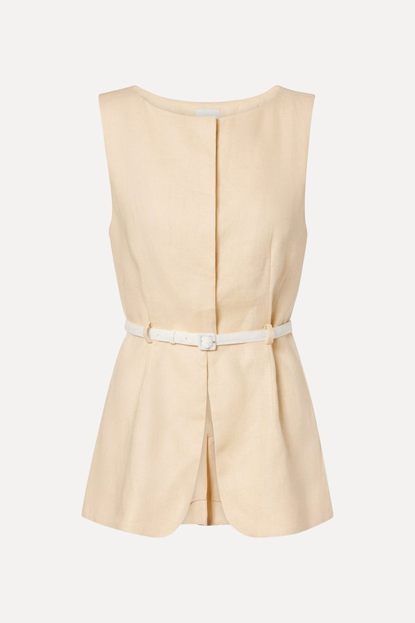 Pamela Belted Linen Vest from POSSE