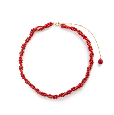 Coral & 18kt Gold Beaded Necklace from Yvonne Léon 