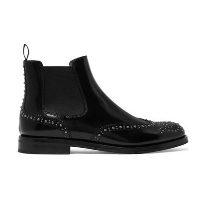 Ketsby Met Studded Glossed-Leather Chelsea Boots from Church's