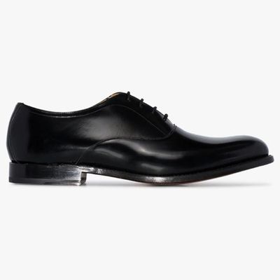 Black Alwin Leather Oxford Shoes from Grenson