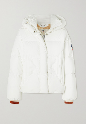 Hooded Wool-Trimmed Embroidered Quilted Down Ski Jacket from Chloé