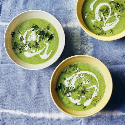 Creamy Pea Soup With Mint & Lemon