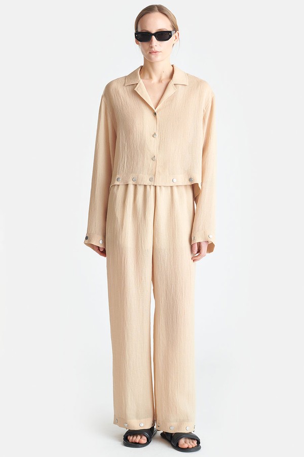 Brenda Studded Gauze Pants