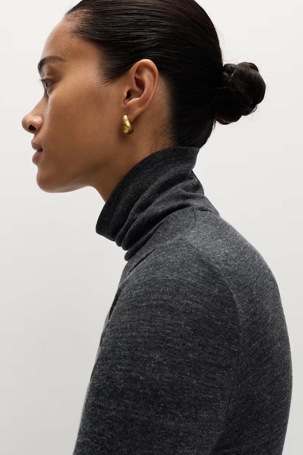 Funnel Neck Long Sleeve Slim Fit Top from Marks & Spencer