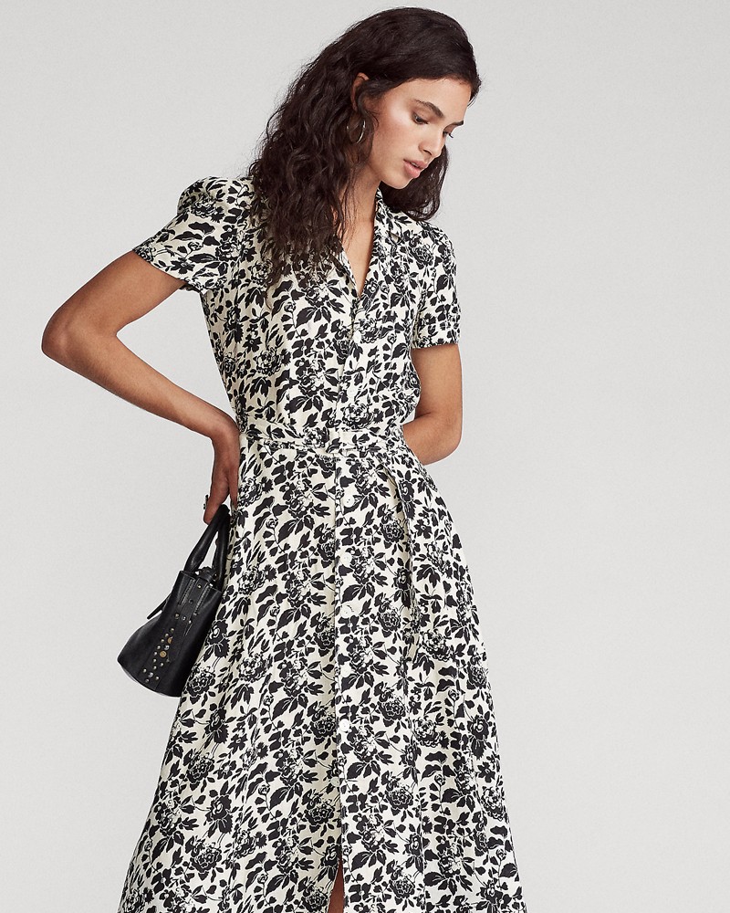 Floral Linen Midi Dress, £249