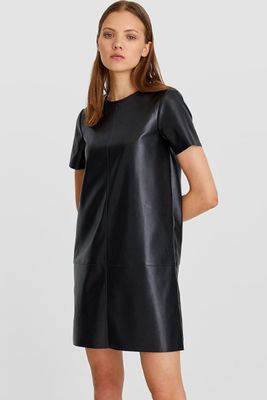 Faux Leather Dress from Stradivarius