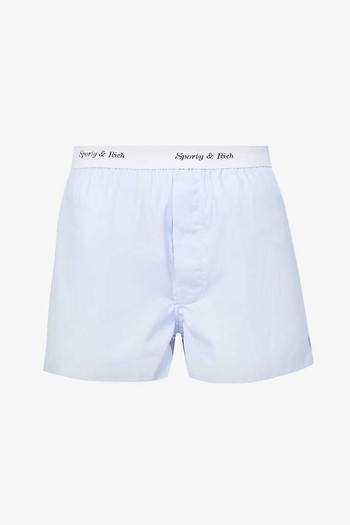 Cassie Mid-Rise Cotton Poplin Boxer Shorts from Sport & Rich