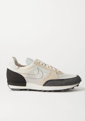 Daybreak Embroidered Leather-Trimmed Mesh & Suede Sneakers from Nike