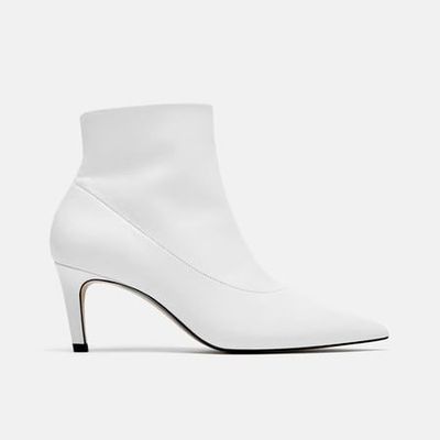 Leather Mid-Heel Ankle Boots from Zara