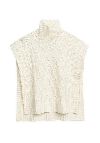 Cable-Knit Wool-Blend Bib