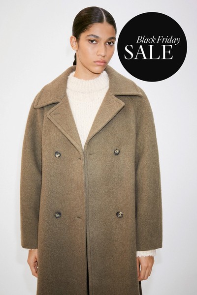 Double-Breasted Wool Coat