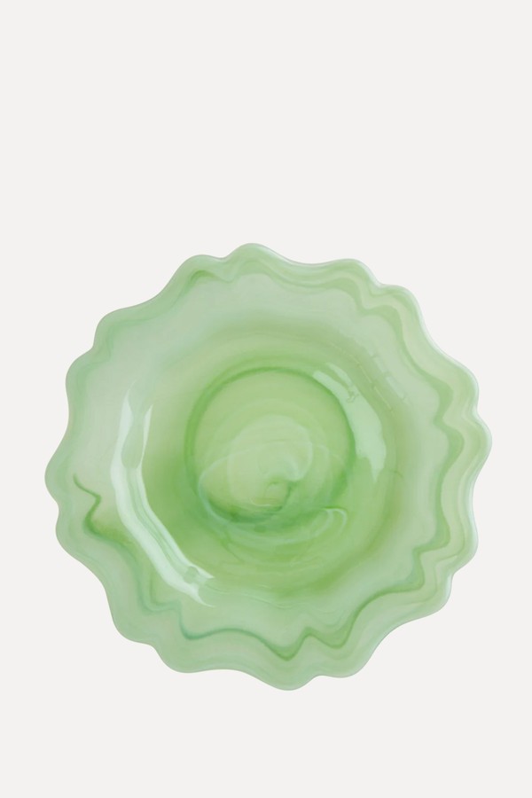 Green Glass Side Plate