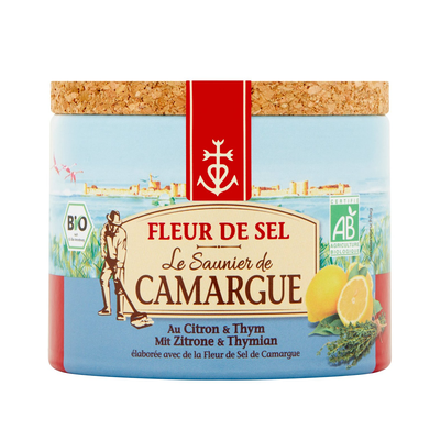 Lemon & Thyme Fleur De Sel Sea Salt from Saunier de Camargue