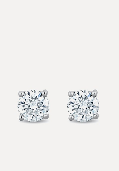 Lab Diamond Stud Earrings 9k White Gold