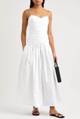 Ruched Cotton Maxi Dress from Matteau 