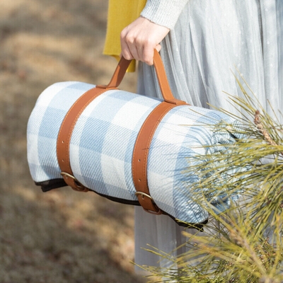 PU Leather Picnic Blanket With Carry Strap