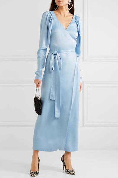 Satin Wrap Midi Dress from Rotate by Birger Christensen