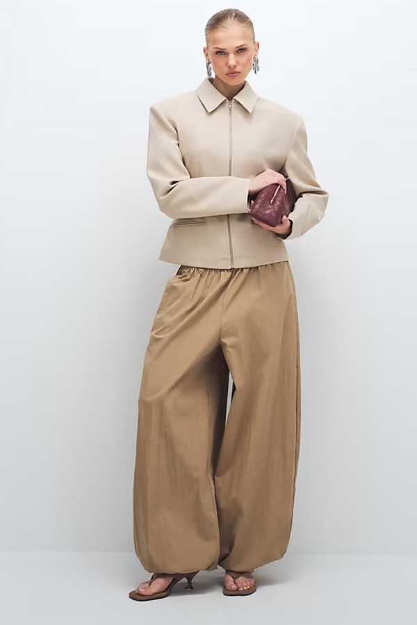 Cotton Nylon Blend Pull On Balloon Trousers from ASOS DESIGN