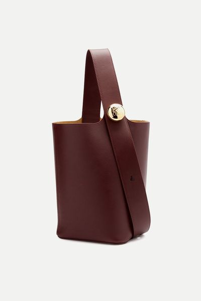 Pebble Medium Leather Bucket Bag from Loewe